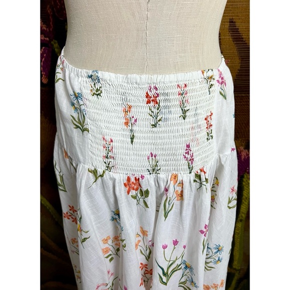 Anthropologie Floral Open Back Midi Dress L - Picture 7 of 16